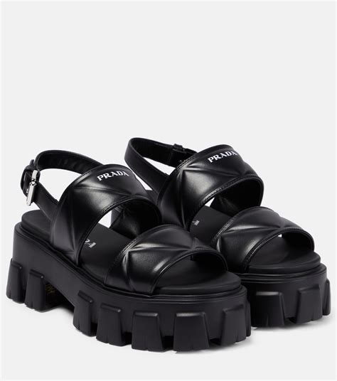 prada monolith platform sandals